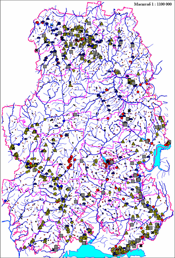 Археологические памятники на карте Удмуртии