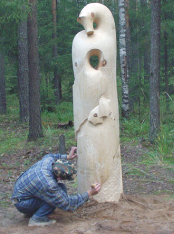 Скульптура «Водяной конь». А. Кузнецов. Конкурс садово-парковой скульптуры. Ува