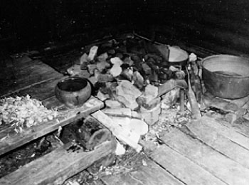 Печь-каменка в бане. УАССР, Глазовский р-н, 1987 г.